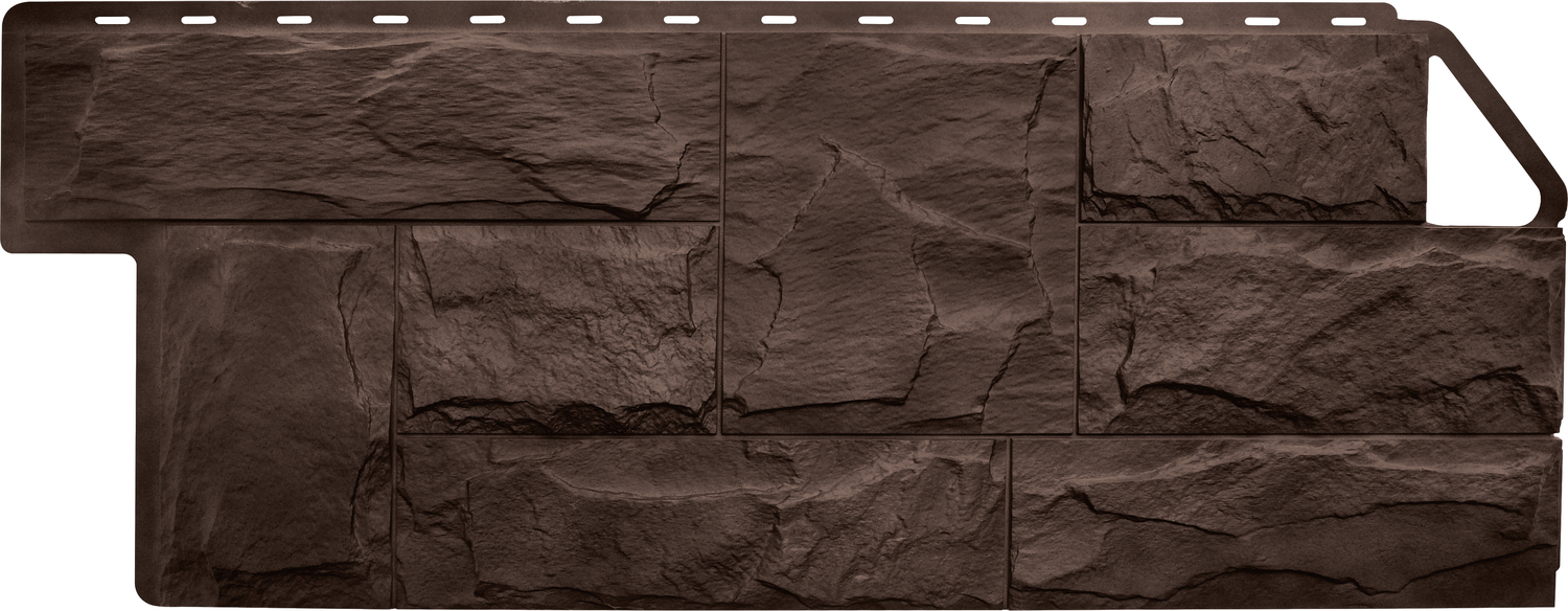 Фасадная панель панель Гранит Эко, коричневый